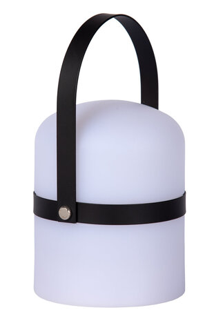 Lucide LITTLE JOE - Wiederaufladbare Tischleuchte für den Innen-/Außenbereich - Batterie/Batterie - Ø 10 cm - LED gedimmt bis warm - 1x0.3W 2800K/3200K - IP44 - Schwarz Lucide LITTLE JOE - Wiederaufladbare Tischleuchte für den Innen-/Außenbereich - Batterie/Batterie - Ø 10 cm - LED gedimmt bis warm - 1x0.3W 2800K/3200K - IP44 - Schwarz