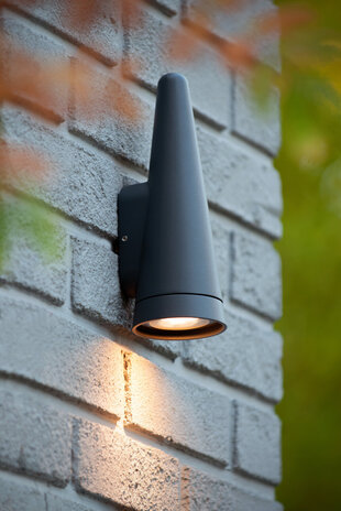 Lucide WIZARD - Wandleuchte Indoor/Outdoor - LED Dimb. - 1xGU10 - IP54 - Anthrazit Lucide WIZARD - Wandleuchte Indoor/Outdoor - LED Dimb. - 1xGU10 - IP54 - Anthrazit