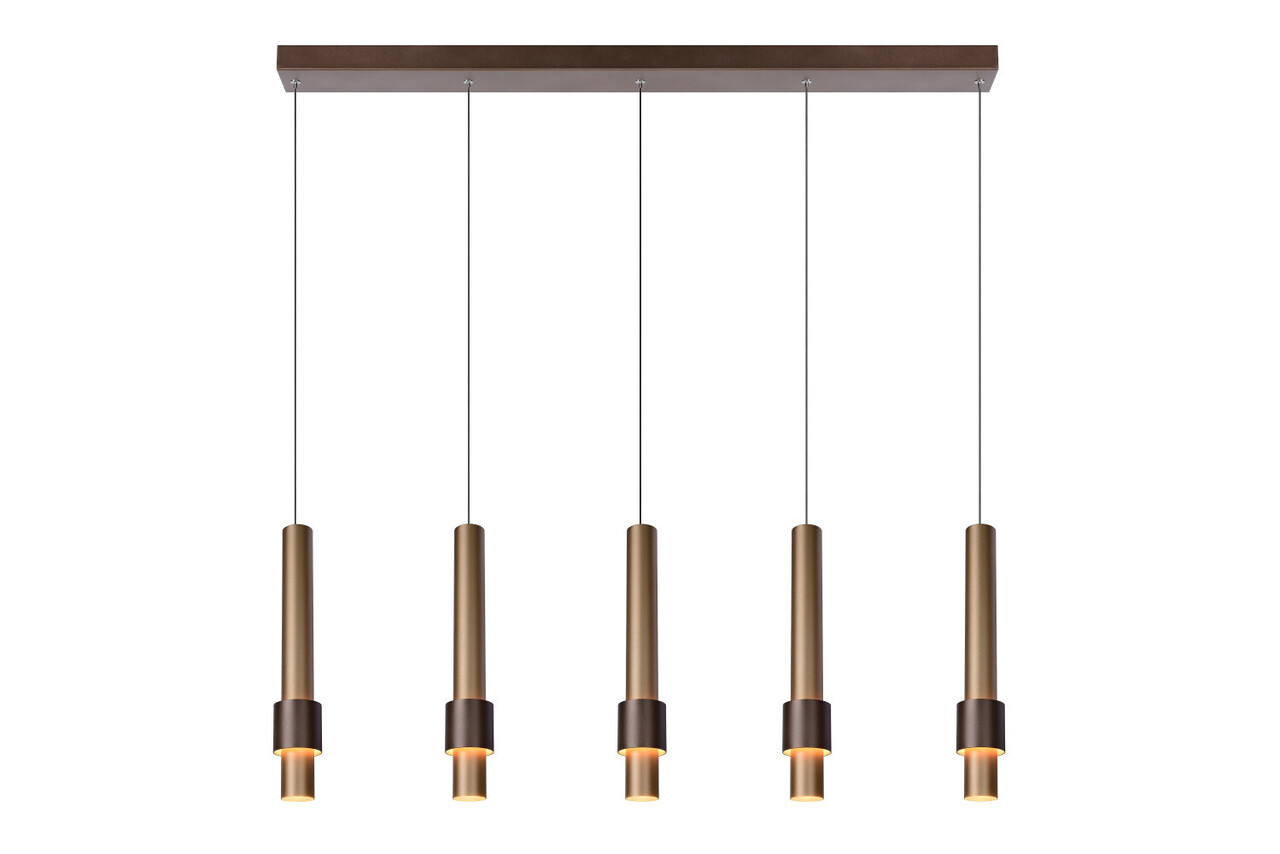Lucide MARGARY - Hängeleuchte - LED Dimb. - 5x4,2W 2700K - Kaffee Lucide MARGARY - Hängeleuchte - LED Dimb. - 5x4,2W 2700K - Kaffee