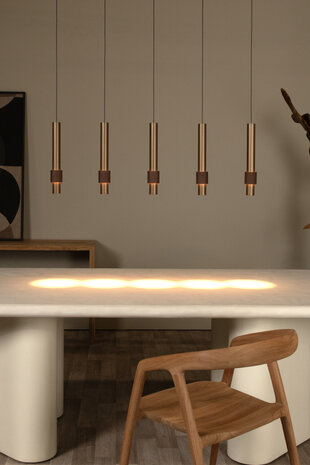 Lucide MARGARY - Hängeleuchte - LED Dimb. - 5x4,2W 2700K - Kaffee Lucide MARGARY - Hängeleuchte - LED Dimb. - 5x4,2W 2700K - Kaffee