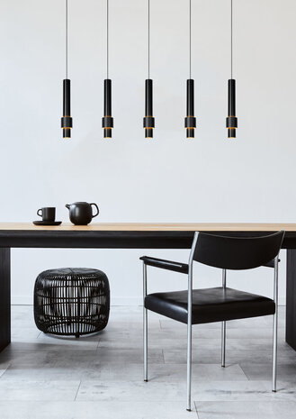 Lucide MARGARY - Hängeleuchte - LED Dimb. - 5x4,2W 2700K - Schwarz Lucide MARGARY - Hängeleuchte - LED Dimb. - 5x4,2W 2700K - Schwarz