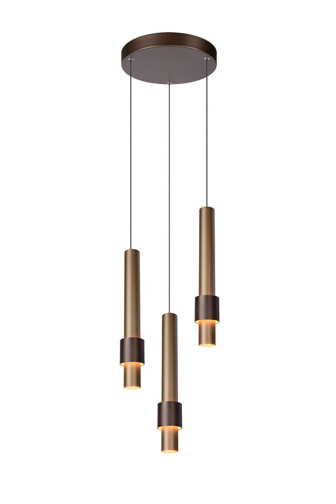 Lucide MARGARY - Hängeleuchte - Ø 28 cm - LED Dimb. - 3x4W 2700K - Kaffee Lucide MARGARY - Hängeleuchte - Ø 28 cm - LED Dimb. - 3x4W 2700K - Kaffee