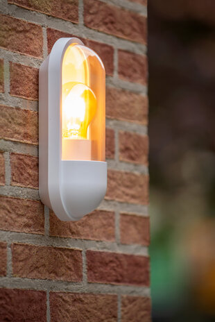 Lucide CAPSULE - Wandleuchte Innen/Außen - 1xE27 - IP54 - Weiß Lucide CAPSULE - Wandleuchte Innen/Außen - 1xE27 - IP54 - Weiß
