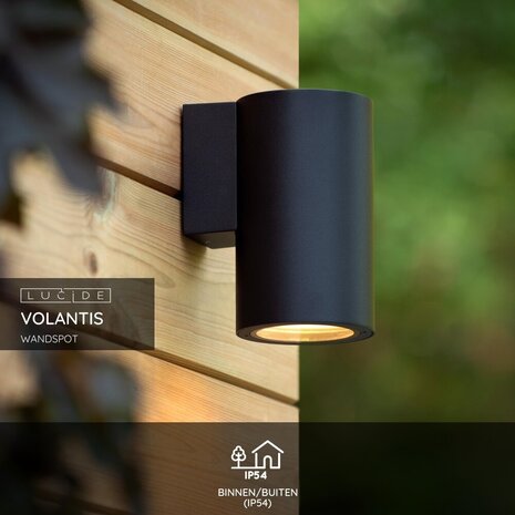 Lucide VOLANTIS - Wandstrahler / Wandleuchte Indoor/Outdoor - 1xE27 - IP54 - Schwarz Lucide VOLANTIS - Wandstrahler / Wandleuchte Indoor/Outdoor - 1xE27 - IP54 - Schwarz