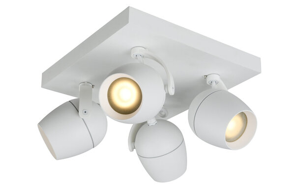 Lucide PRESTON - Deckenstrahler für das Badezimmer - 4xGU10 - IP44 - Weiß