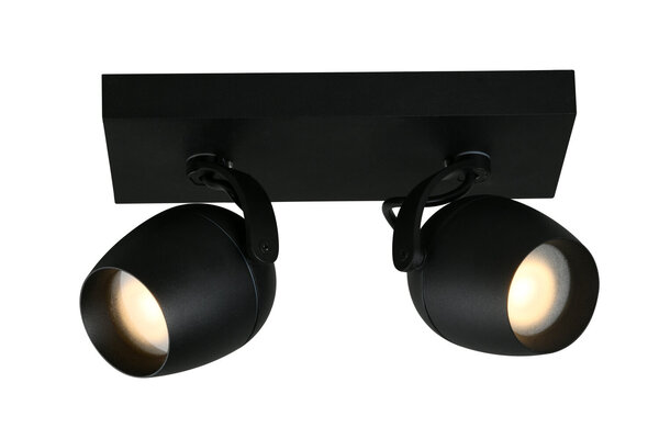 Lucide PRESTON - Deckenstrahler Bad - 2xGU10 - IP44 - Schwarz Lucide PRESTON - Deckenstrahler Bad - 2xGU10 - IP44 - Schwarz