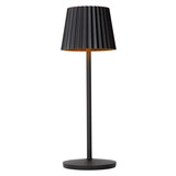 Lucide JUSTINE - Wiederaufladbare Tischleuchte Innen/Außen - Batterie/Batterie - LED Dimb. - 1x2W 2700K - IP54 - Mit kabelloser Ladestation - Schwarz Lucide JUSTINE - Wiederaufladbare Tischleuchte Innen/Außen - Batterie/Batterie - LED Dimb. - 1x2W 2700K - IP54 - Mit kabelloser Ladestation - Schwarz
