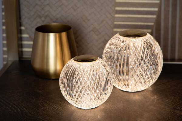 Lucide CINTRA - Wiederaufladbare Tischleuchte - Batterie/Batterie - Ø 11 cm - LED 3 StepDim - 1x2W 3000K - Transparent Lucide CINTRA - Wiederaufladbare Tischleuchte - Batterie/Batterie - Ø 11 cm - LED 3 StepDim - 1x2W 3000K - Transparent