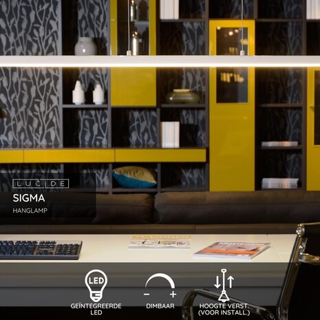 Lucide SIGMA - Hängeleuchte - LED Dimb. - 1x36W 2700K - Weiß Lucide SIGMA - Hängeleuchte - LED Dimb. - 1x36W 2700K - Weiß