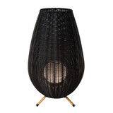 Lucide COLIN IP44 - Wiederaufladbare Tischleuchte für Innen/Außen - Batterie/Batterie - LED 3 StepDim - 1x3W 3000K - IP44 - Schwarz