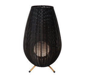 Lucide COLIN IP44 - Wiederaufladbare Tischleuchte für Innen/Außen - Batterie/Batterie - LED 3 StepDim - 1x3W 3000K - IP44 - Schwarz Lucide COLIN IP44 - Wiederaufladbare Tischleuchte für Innen/Außen - Batterie/Batterie - LED 3 StepDim - 1x3W 3000K - IP44 - Schwarz
