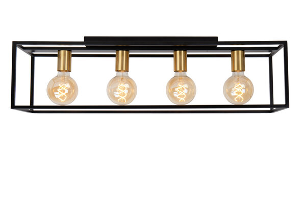 Lucide RUBEN - Deckenleuchte - 4xE27 - Schwarz Lucide RUBEN - Deckenleuchte - 4xE27 - Schwarz