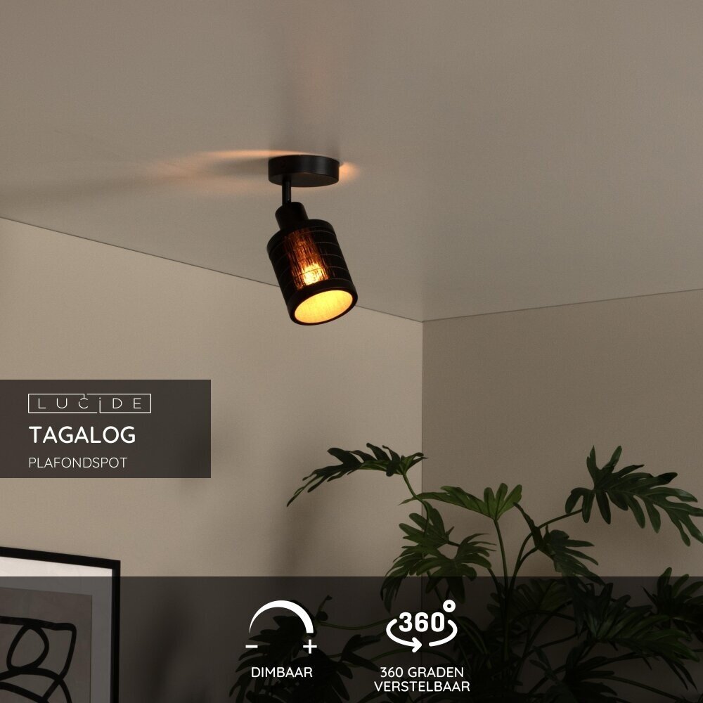 Lucide TAGALOG - Deckenstrahler - Ø 10 cm - 1xE27 - Schwarz Lucide TAGALOG - Deckenstrahler - Ø 10 cm - 1xE27 - Schwarz