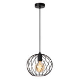 Lucide DANZA - Hängeleuchte - Ø 25 cm - 1xE27 - Schwarz Lucide DANZA - Hängeleuchte - Ø 25 cm - 1xE27 - Schwarz