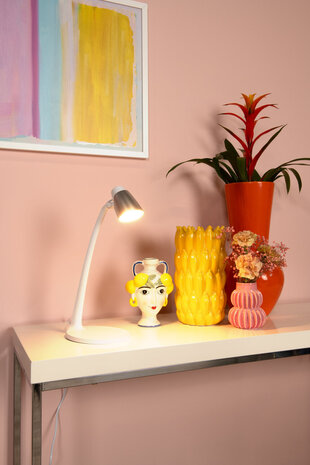 Lucide LUDO - Schreibtischlampe - LED - 1x4,5W 3000K - Weiß Lucide LUDO - Schreibtischlampe - LED - 1x4,5W 3000K - Weiß