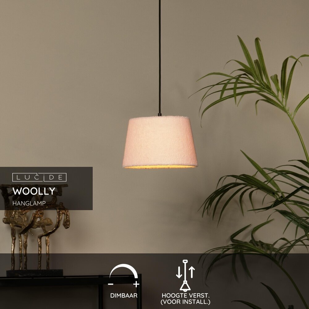 Lucide WOOLLY - Hängeleuchte - Ø 28 cm - 1xE27 - Rosa