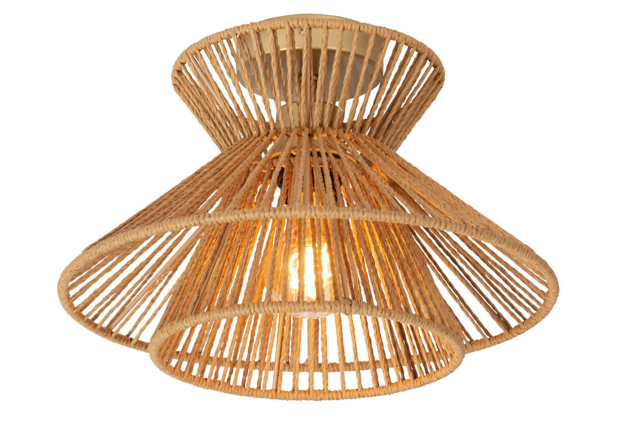 Lucide TASMAN - Deckenleuchte - Ø 32 cm - 1xE27 - Natur Lucide TASMAN - Deckenleuchte - Ø 32 cm - 1xE27 - Natur