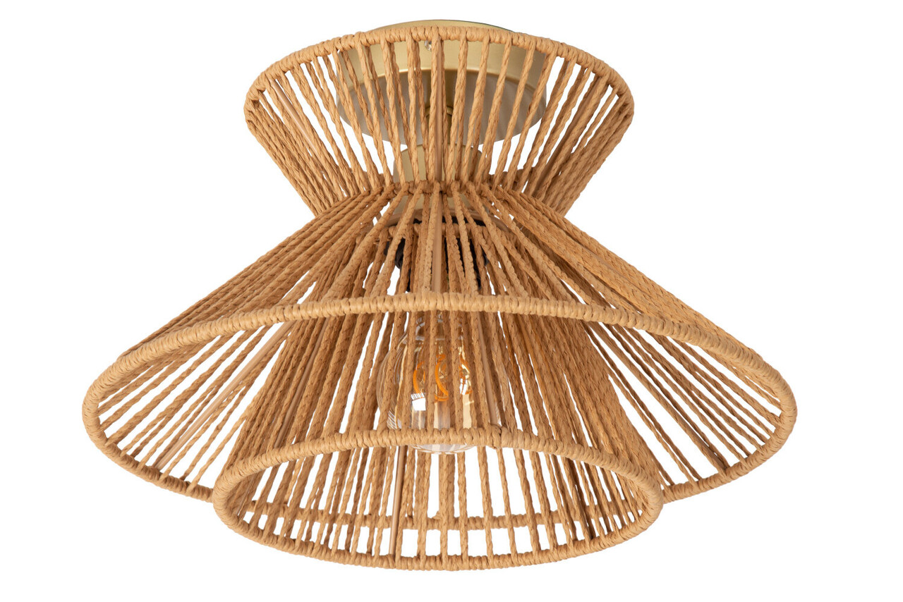 Lucide TASMAN - Deckenleuchte - Ø 32 cm - 1xE27 - Natur Lucide TASMAN - Deckenleuchte - Ø 32 cm - 1xE27 - Natur
