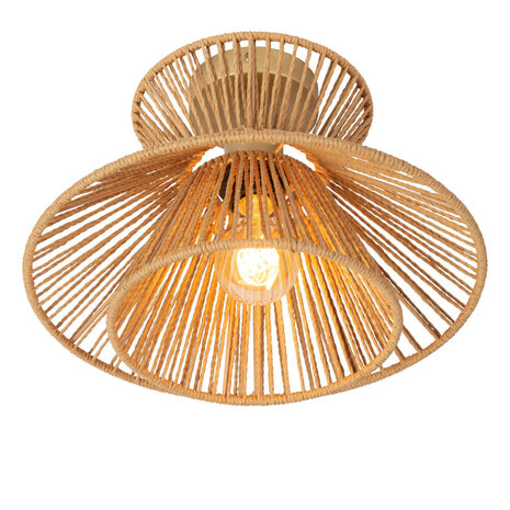 Lucide TASMAN - Deckenleuchte - Ø 32 cm - 1xE27 - Natur Lucide TASMAN - Deckenleuchte - Ø 32 cm - 1xE27 - Natur