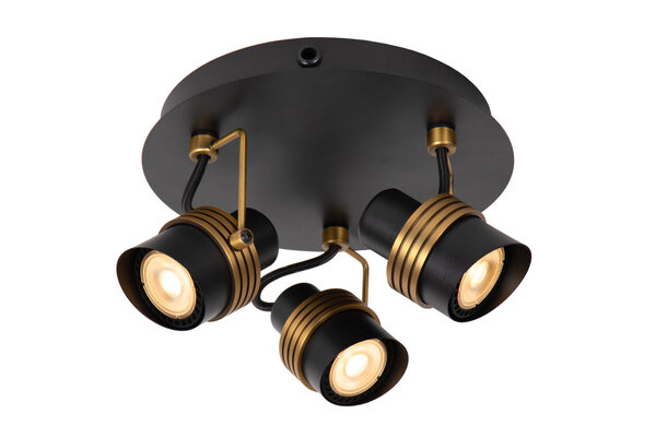 Lucide TUNDRAN - Deckenstrahler - Ø 21 cm - 3xGU10 - Schwarz Lucide TUNDRAN - Deckenstrahler - Ø 21 cm - 3xGU10 - Schwarz