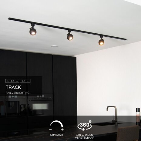 Lucide TRACK FAVORI Trackspot - 1-phasiges Schienensystem / Schienenbeleuchtung - 1xGU10 - Schwarz (Verlängerung) Lucide TRACK FAVORI Trackspot - 1-phasiges Schienensystem / Schienenbeleuchtung - 1xGU10 - Schwarz (Verlängerung)