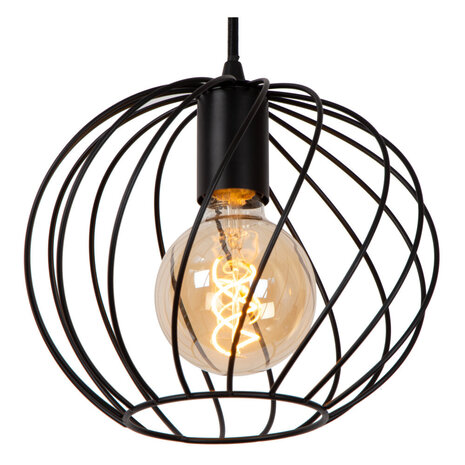 Lucide DANZA - Hängeleuchte - Ø 50 cm - 3xE27 - Schwarz Lucide DANZA - Hängeleuchte - Ø 50 cm - 3xE27 - Schwarz