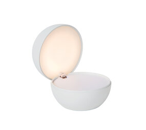 Lucide CLIPPER - Wiederaufladbare Tischleuchte - Batterie/Batterie - Ø 12 cm - LED - 1x2,2W 2700K - Weiß Lucide CLIPPER - Wiederaufladbare Tischleuchte - Batterie/Batterie - Ø 12 cm - LED - 1x2,2W 2700K - Weiß