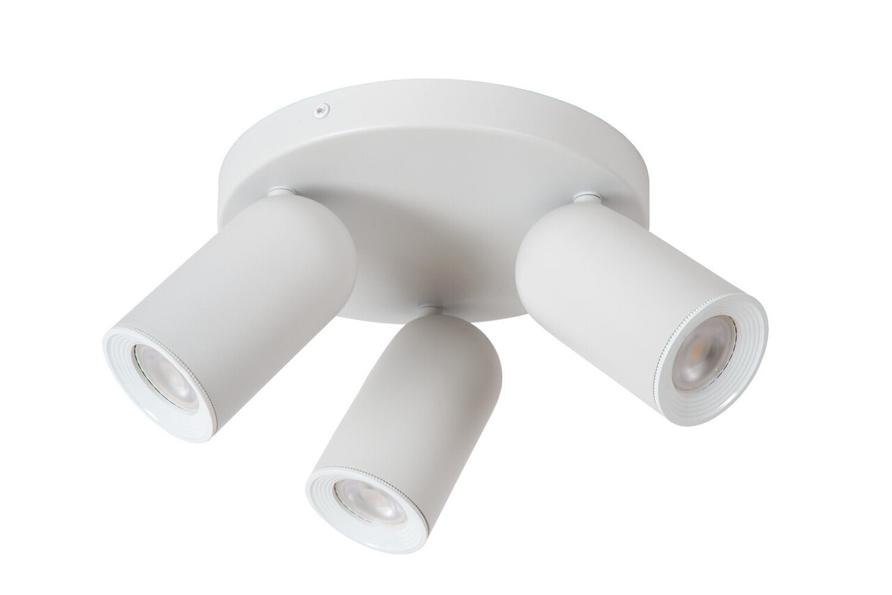 Lucide PUNCH - Deckenstrahler - Ø 21 cm - 3xGU10 - Weiß Lucide PUNCH - Deckenstrahler - Ø 21 cm - 3xGU10 - Weiß