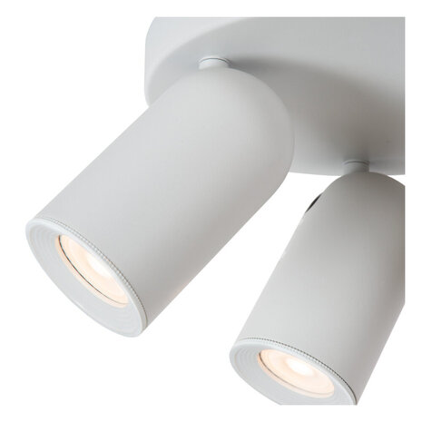 Lucide PUNCH - Deckenstrahler - Ø 21 cm - 3xGU10 - Weiß Lucide PUNCH - Deckenstrahler - Ø 21 cm - 3xGU10 - Weiß