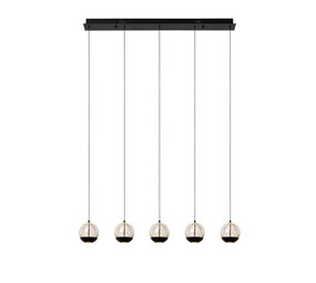Lucide SENTUBAL - Hängeleuchte - LED Dimb. - 5x5,3W 2700K - Schwarz