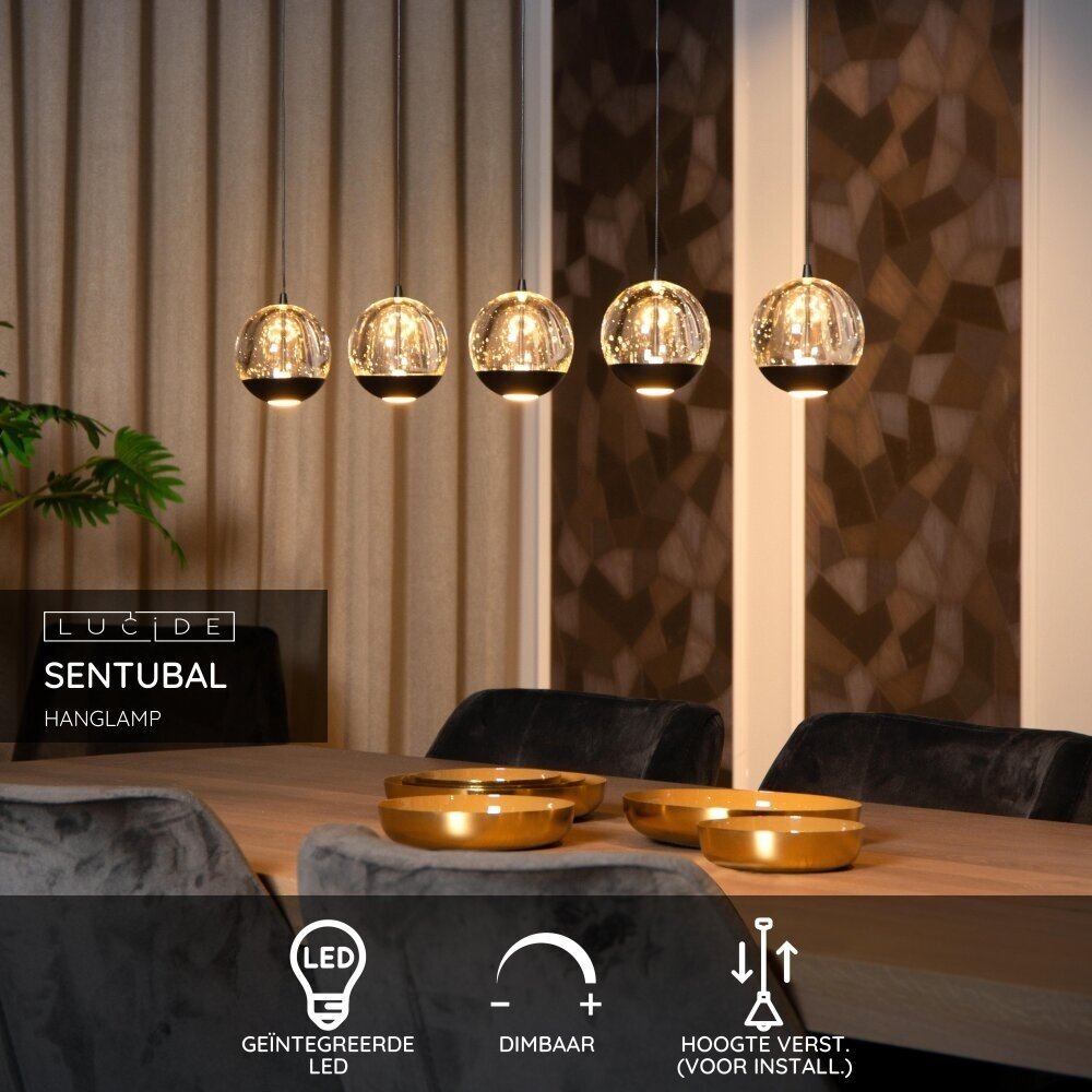 Lucide SENTUBAL - Hängeleuchte - LED Dimb. - 5x5,3W 2700K - Schwarz Lucide SENTUBAL - Hängeleuchte - LED Dimb. - 5x5,3W 2700K - Schwarz