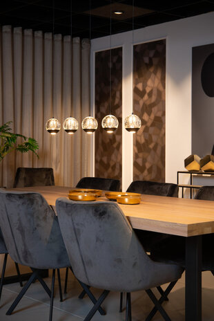 Lucide SENTUBAL - Hängeleuchte - LED Dimb. - 5x5,3W 2700K - Schwarz Lucide SENTUBAL - Hängeleuchte - LED Dimb. - 5x5,3W 2700K - Schwarz