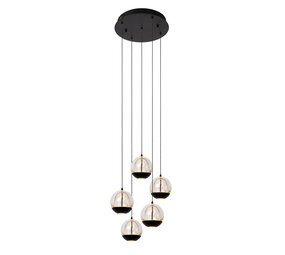 Lucide SENTUBAL - Hängeleuchte - Ø 35 cm - LED Dimb. - 5x5,2W 2700K - Schwarz Lucide SENTUBAL - Hängeleuchte - Ø 35 cm - LED Dimb. - 5x5,2W 2700K - Schwarz