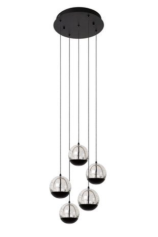 Lucide SENTUBAL - Hängeleuchte - Ø 35 cm - LED Dimb. - 5x5,2W 2700K - Schwarz Lucide SENTUBAL - Hängeleuchte - Ø 35 cm - LED Dimb. - 5x5,2W 2700K - Schwarz