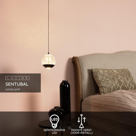 Lucide SENTUBAL - Hängeleuchte - Ø 14 cm - LED - 1x6,3W 2700K - Schwarz Lucide SENTUBAL - Hängeleuchte - Ø 14 cm - LED - 1x6,3W 2700K - Schwarz