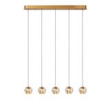 Lucide DILENKO - Hängeleuchte - LED Dimb. - 5x3,5W 2700K - Mattes Gold / Messing Lucide DILENKO - Hängeleuchte - LED Dimb. - 5x3,5W 2700K - Mattes Gold / Messing