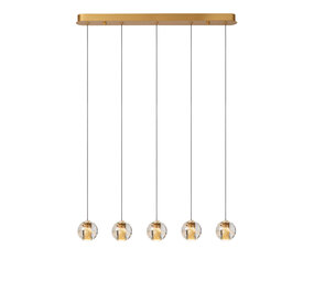 Lucide DILENKO - Hängeleuchte - LED Dimb. - 5x3,5W 2700K - Mattes Gold / Messing Lucide DILENKO - Hängeleuchte - LED Dimb. - 5x3,5W 2700K - Mattes Gold / Messing
