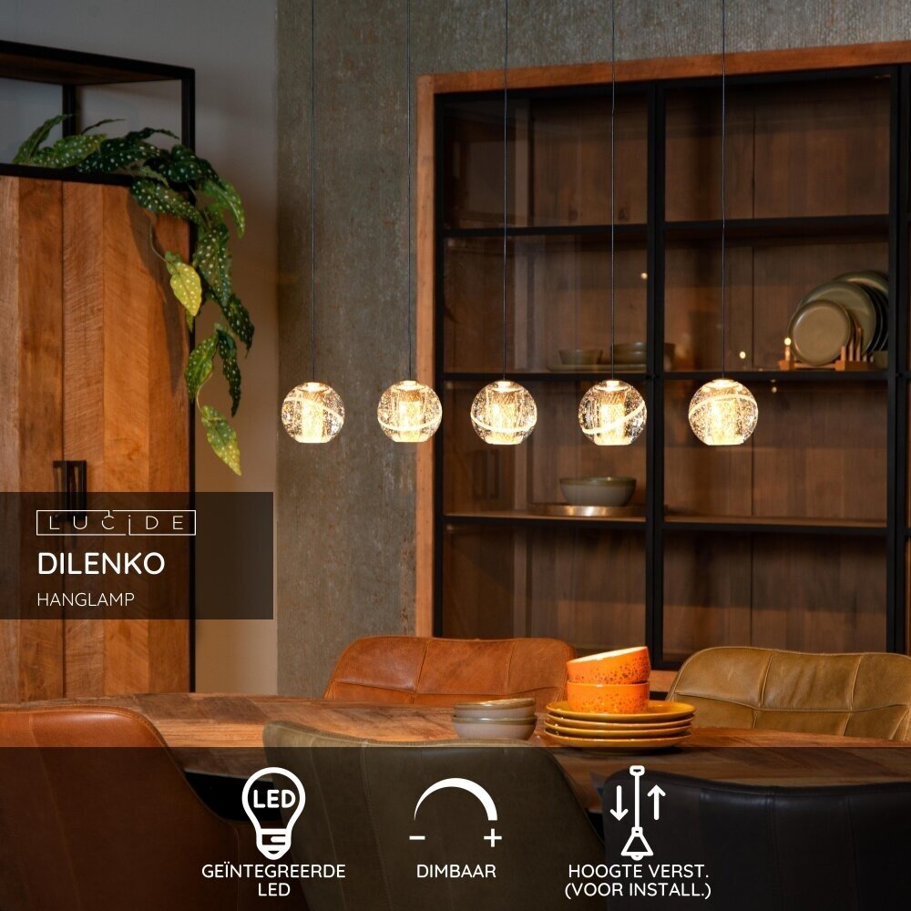 Lucide DILENKO - Hängeleuchte - LED Dimb. - 5x3,5W 2700K - Mattes Gold / Messing Lucide DILENKO - Hängeleuchte - LED Dimb. - 5x3,5W 2700K - Mattes Gold / Messing