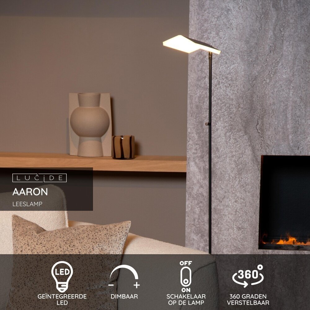 Lucide AARON - Leselampe - LED Dimb. - CCT - 1x12W 2700K/4000K - Schwarz Lucide AARON - Leselampe - LED Dimb. - CCT - 1x12W 2700K/4000K - Schwarz