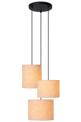 Lucide MAYA - Hängeleuchte - Ø 46 cm - 3xE27 - Beige Lucide MAYA - Hängeleuchte - Ø 46 cm - 3xE27 - Beige