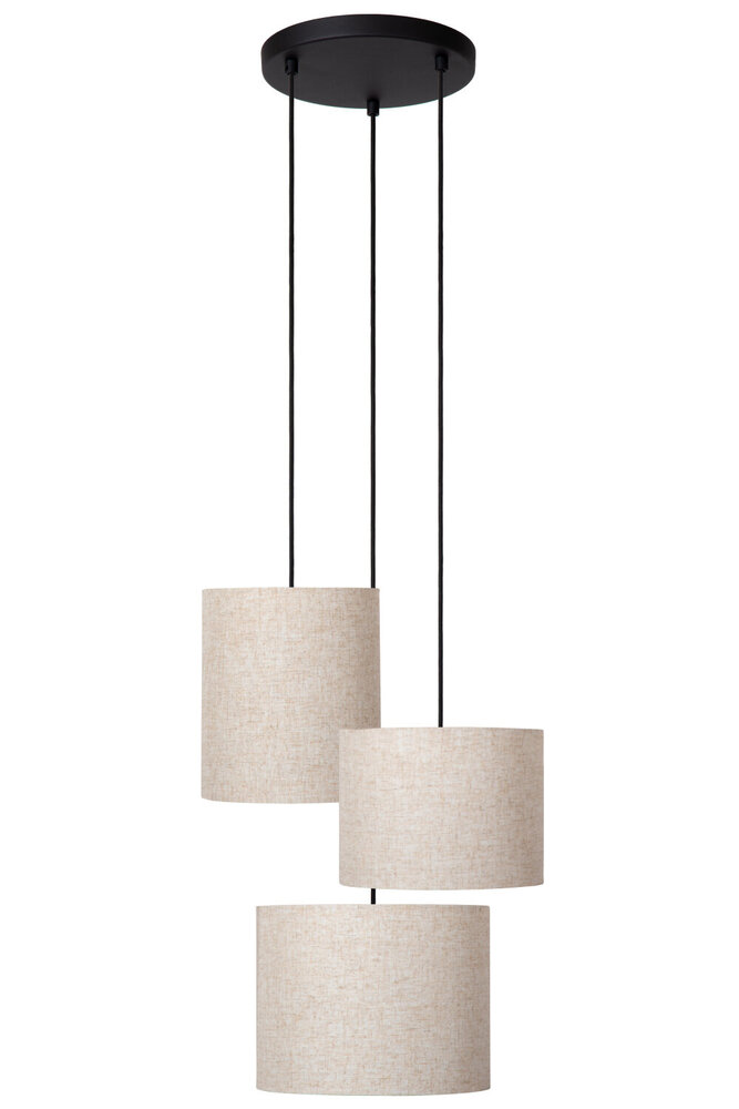 Lucide MAYA - Hängeleuchte - Ø 46 cm - 3xE27 - Beige Lucide MAYA - Hängeleuchte - Ø 46 cm - 3xE27 - Beige