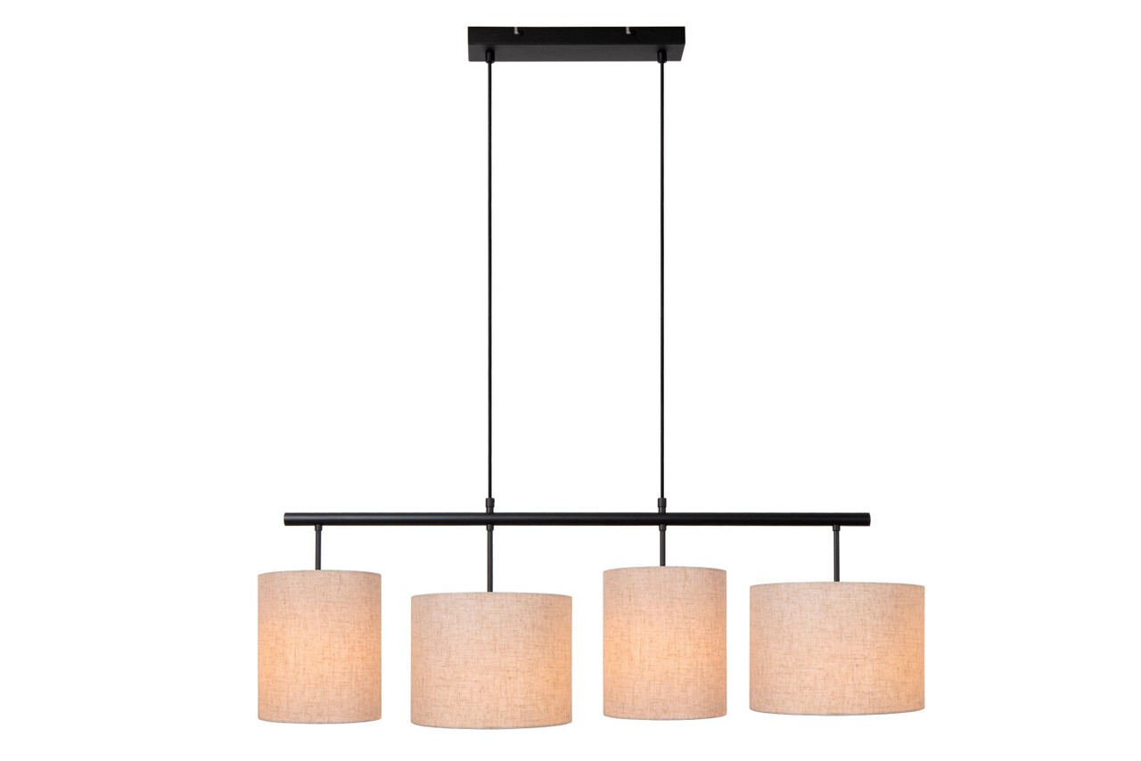 Lucide MAYA - Pendelleuchte - 4xE27 - Beige Lucide MAYA - Pendelleuchte - 4xE27 - Beige