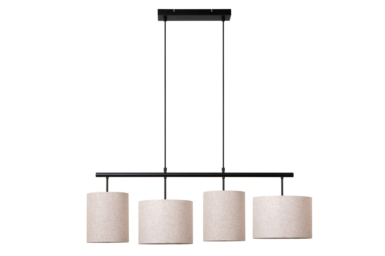 Lucide MAYA - Pendelleuchte - 4xE27 - Beige Lucide MAYA - Pendelleuchte - 4xE27 - Beige