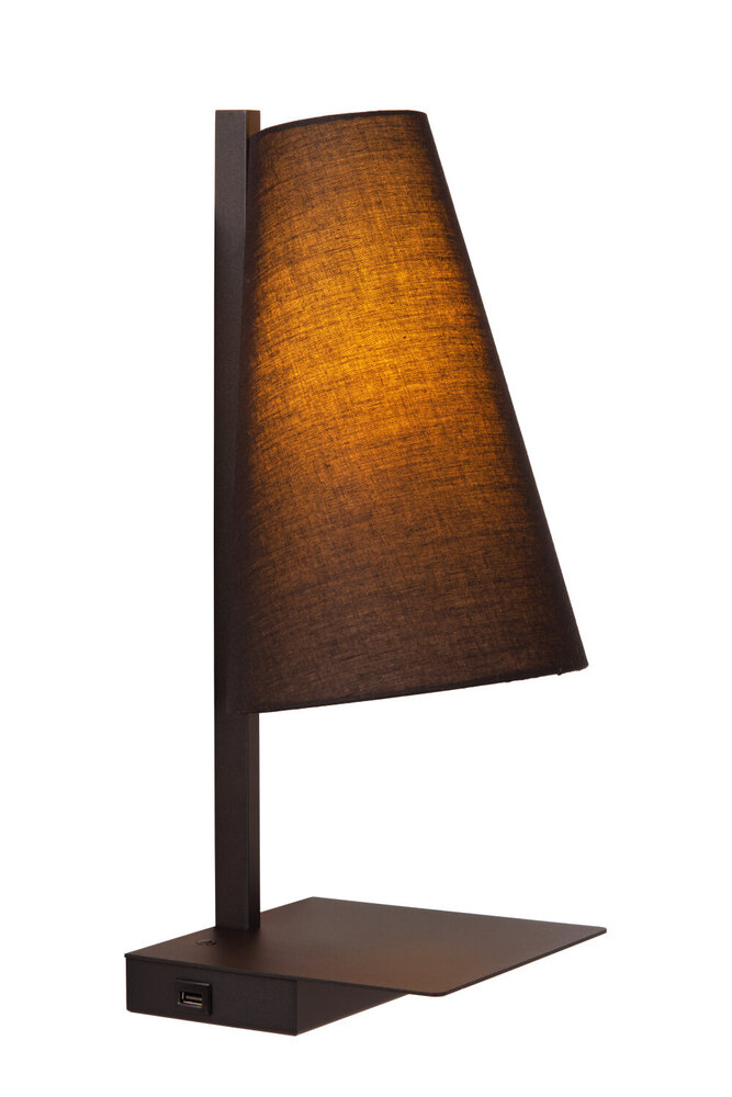 Lucide GREGORY - Nachttischlampe / Wandlampe - 1xE27 - Mit USB-Ladestation - Schwarz Lucide GREGORY - Nachttischlampe / Wandlampe - 1xE27 - Mit USB-Ladestation - Schwarz