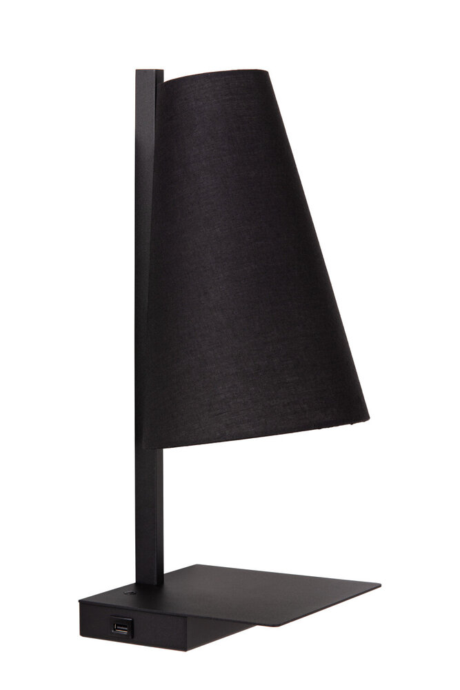 Lucide GREGORY - Nachttischlampe / Wandlampe - 1xE27 - Mit USB-Ladestation - Schwarz Lucide GREGORY - Nachttischlampe / Wandlampe - 1xE27 - Mit USB-Ladestation - Schwarz