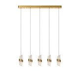 Lucide KLIGANDE - Hängeleuchte - LED Dimb. - 5x7.8W 2700K - Mattes Gold / Messing Lucide KLIGANDE - Hängeleuchte - LED Dimb. - 5x7.8W 2700K - Mattes Gold / Messing