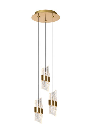 Lucide KLIGANDE - Hängeleuchte - Ø 25 cm - LED Dimb. - 3x8W 2700K - Mattes Gold / Messing Lucide KLIGANDE - Hängeleuchte - Ø 25 cm - LED Dimb. - 3x8W 2700K - Mattes Gold / Messing