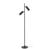 Lucide CLUBS - Stehleuchte - 2xGU10 - Schwarz Lucide CLUBS - Stehleuchte - 2xGU10 - Schwarz