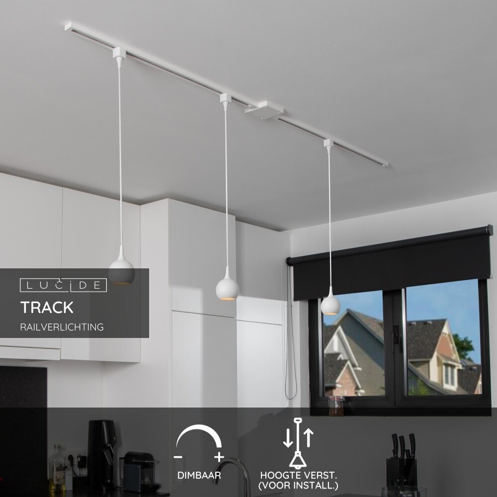 Lucide TRACK FAVORI Pendelleuchte - 1-phasiges Schienensystem / Schienenbeleuchtung - 1xGU10 - Weiß (Verlängerung) Lucide TRACK FAVORI Pendelleuchte - 1-phasiges Schienensystem / Schienenbeleuchtung - 1xGU10 - Weiß (Verlängerung)