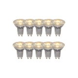 Lucide MR16 * 10 - LED-Lampe - Ø 5 cm - LED - GU10 - 10x5W 2700K - Transparent - 10er Set